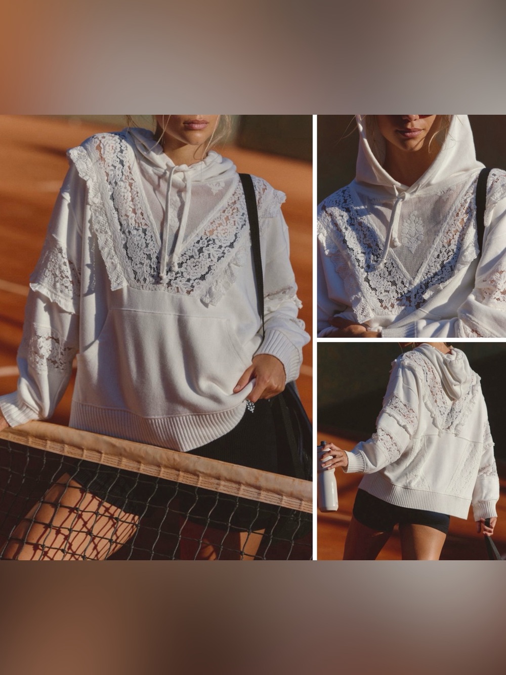 NWT Free People FP Movement Studio Tunic - ivory white - small *IR*